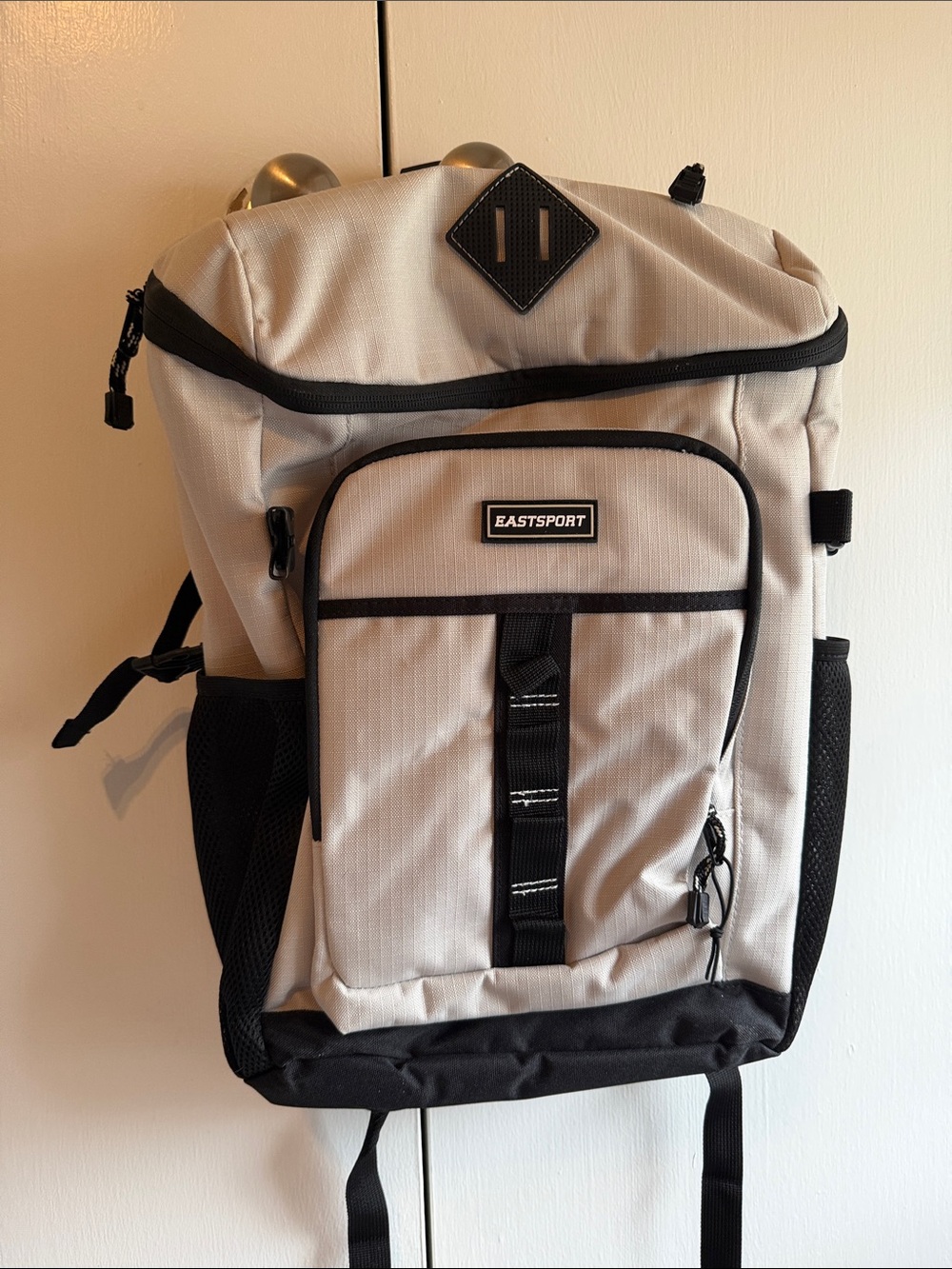 East sport Cream and Black Backpack